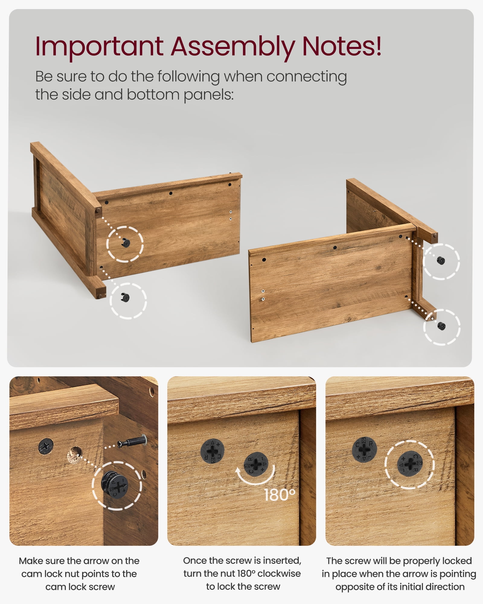 Adjustable Shelf Buffet Cabinet for Rustic Living Room