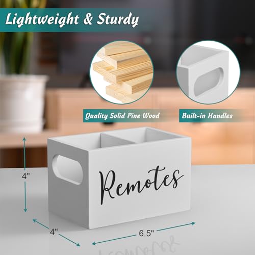 Wooden Remote Control Holder for Home Decor