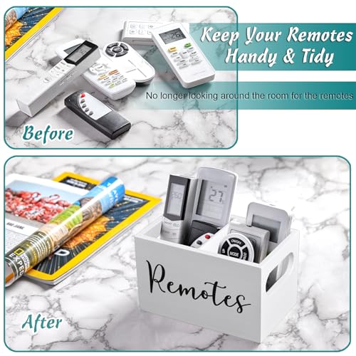 Wooden Remote Control Holder for Home Decor
