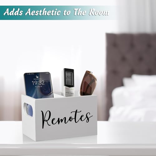 Wooden Remote Control Holder for Home Decor