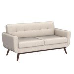 65" Mid-Century Modern Loveseat Couch Beige