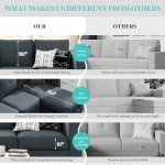 Modern 79-Inch L-Shaped Convertible Sectional Sofa