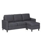 Modern 79-Inch L-Shaped Convertible Sectional Sofa