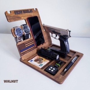 Wooden Docking Station and Nightstand Valet