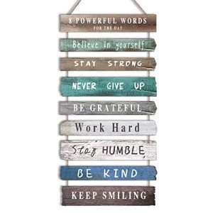 Rustic Motivational Wood Wall Art for Home