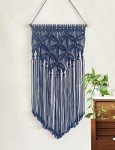 Handmade Macrame Wall Hanging in Navy Blue