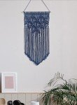 Handmade Macrame Wall Hanging in Navy Blue