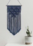 Handmade Macrame Wall Hanging in Navy Blue