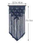 Handmade Macrame Wall Hanging in Navy Blue