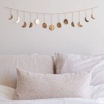 Handmade Gold Metal Moon Phase Wall Decor