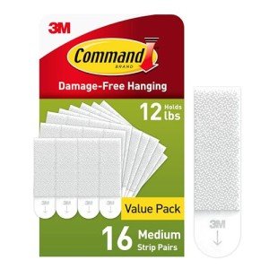 Command Picture Hanging Strips, Damage-Free, 16 Pairs