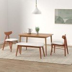 ZINUS Jen 47" Solid Wood Dining Table