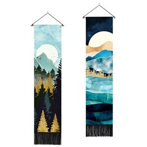 Forest Sunset Night Sky Tapestry Set - 2PCS