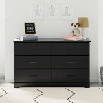 Storkcraft Brookside 6-Drawer Kids Dresser - Black