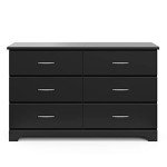 Storkcraft Brookside 6-Drawer Kids Dresser - Black