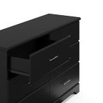 Storkcraft Brookside 6-Drawer Kids Dresser - Black