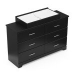 Storkcraft Brookside 6-Drawer Kids Dresser - Black