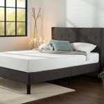 ZINUS Shalini Dark Grey Upholstered Bed Frame, Full
