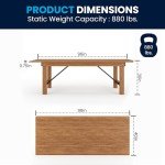 Rustic Solid Pine 8' Folding Farm Table
