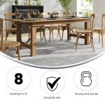 Rustic Solid Pine 8' Folding Farm Table