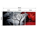 Abstract Tree and Clouds Canvas Art Set