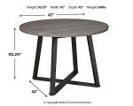 Centiar Gray and Black Dining Room Table