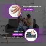 Modern Small Upholstered Loveseat with Metal Legs