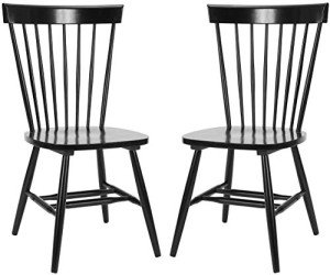 Set of 2 Black Parker Side Chairs
