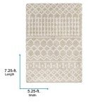Hapsburg Moroccan Shag Area Rug, Beige 5'3" x 7'3