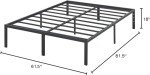 Queen Size Heavy Duty Steel Bed Frame - Black