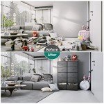 YITAHOME 10-Drawer Fabric Dresser in Cool Gray