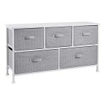 Amazon Basics White Fabric Drawer Storage Cabinet