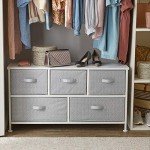 Amazon Basics White Fabric Drawer Storage Cabinet
