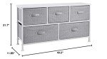 Amazon Basics White Fabric Drawer Storage Cabinet