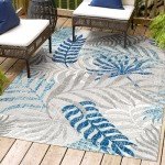 Tropici Foglie di Palma Indoor/Outdoor Rug, 8x10