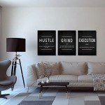 Motivational Canvas Wall Art Set - 3 Pieces