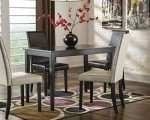 Kimonte Black Rectangular Dining Room Table