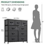 YITAHOME 9-Drawer Fabric Dresser Organizer Unit
