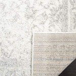 Ivory and Silver 9' x 12' Stained Rug