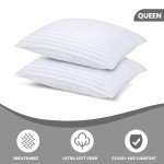 Fluffy Cotton Queen Bed Pillows - 2 Pack