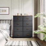 YITAHOME 8-Drawer Fabric Dresser with Wooden Top
