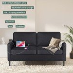 STHOUYN 56" USB Loveseat Sofa - Dark Grey