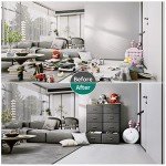 YITAHOME 8-Drawer Fabric Dresser with Wooden Top