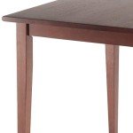 Winsome Walnut Dining Table and Chairs Set