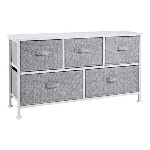 Amazon Basics White Fabric Drawer Storage Cabinet