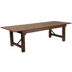 Rustic Solid Pine Folding Farm Table - 9' x 40