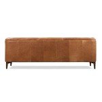 Cognac Tan Essex Leather 89" Tufted Sofa