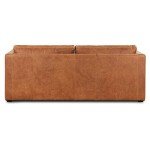 Convertible Sleeper Sofa in Cognac Italian Leather