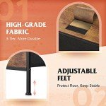 WLIVE 5-Drawer Fabric Dresser in Rustic Brown