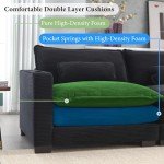 L-Shaped Sectional Sofa with Cup Holders & USB